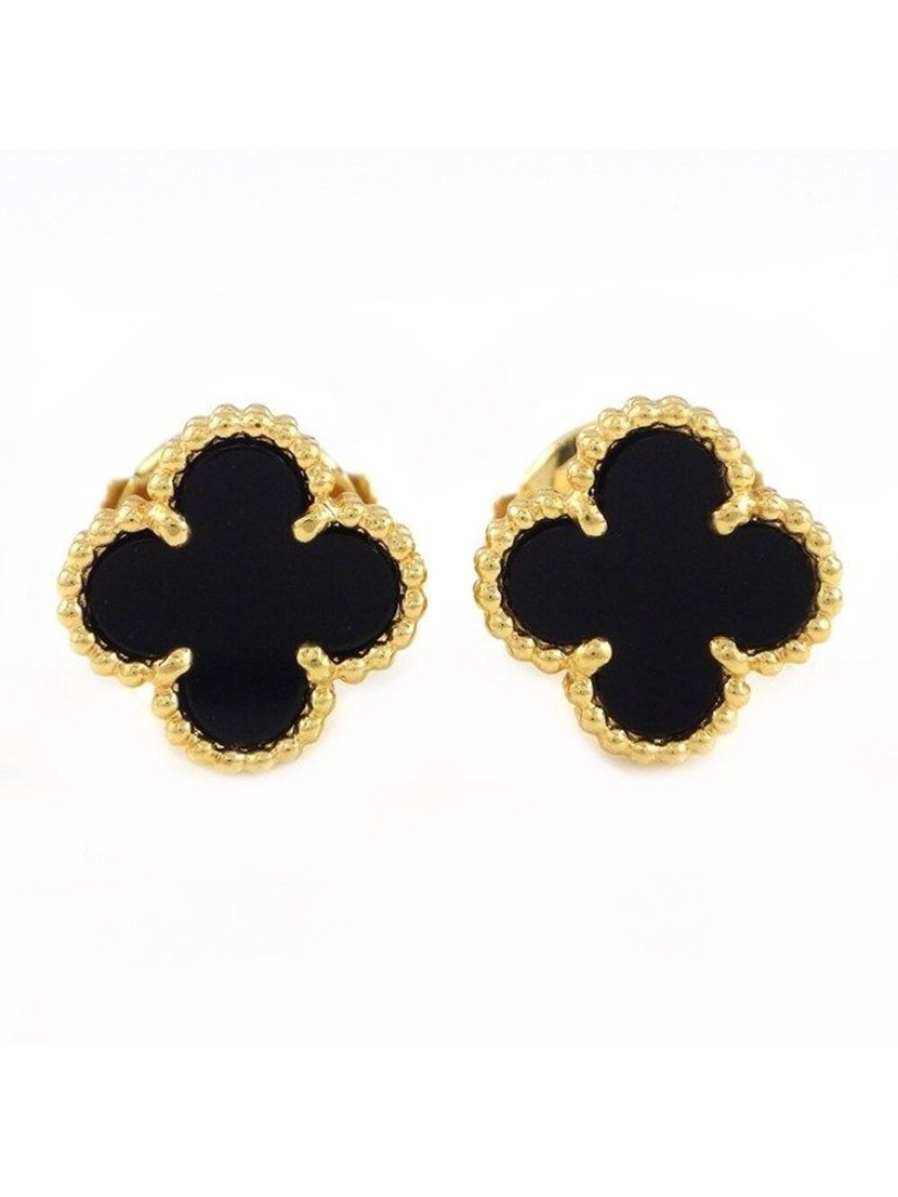 Van Cleef & Arpels Earrings Sweet Alhambra Onyx 18 YG